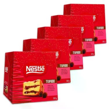 Imagem de Panettone Trufado Chocolate Meio Amargo Kit 5 un Nestlé 450g