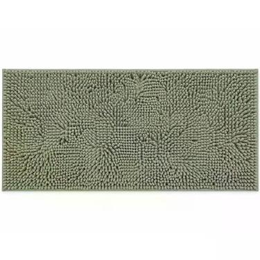 Imagem de Tapete Chenille 100% Poliéster 50x100cm Antiderrapante Verde Tessi