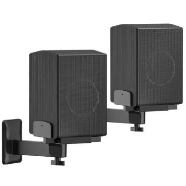 Imagem de Par de suportes de parede para alto-falantes resistentes, suportes de parede de monitores de estúdio, suportes de parede de alto-falante de estante, largura de 12,7 cm a 28 cm para PreSonus, JBL Nano