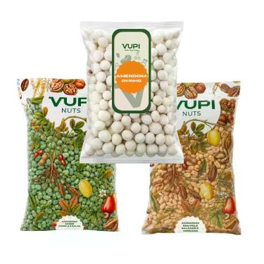 Imagem de Kit Amendoim Seleção de Sabor Cebola e Salsa - Ovinho - Sem Pele Salga