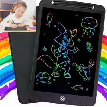 Imagem de Lousa Tablet Mágica Digital Infantil Grande 12 Polegadas Desenhar e Escrever Colorido