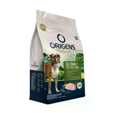Imagem de Ração Origens Natural Cães Sênior Porte Médio Grande Sabor Frango e Ar