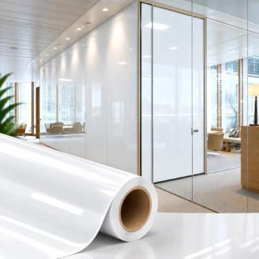 Imagem de Adesivo Branco Semi Blackout Porta Vidro Janela Lavável 2m x 60cm