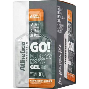Imagem de Atlhetica Go Energy Now Gel Laranja Acerola 10 Sachês 30g para Energia