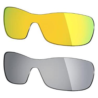 Imagem de 2 pares de lentes polarizadas de substituição da Mryok para óculos de sol Oakley Antix – Opções