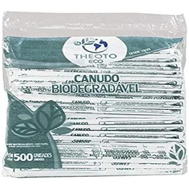 Imagem de Canudo Biodegradável, Theoto, Pacote com 500