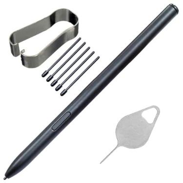 Imagem de Caneta EMR Stylus para 2 canetas notáveis com borracha de substituição para Samsung Galaxy Tablet Note Book S Pen para tablet, caneta digital para dispositivos EMR com ponta de caneta (preto)