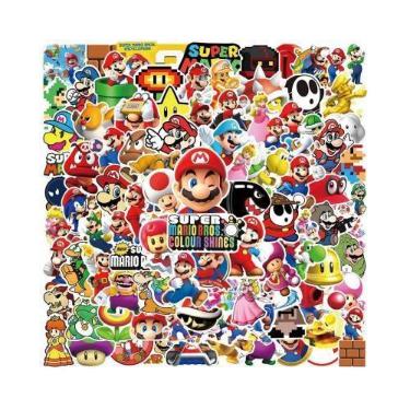 Imagem de Adesivos De Jogo Super Mario Para Crianças, 50-100 Peças, À Prova d'Ág