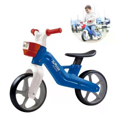 Imagem de Bicicleta Infantil sem Pedal 12" com Banco Ajustável e Cestinha Azul Maral