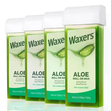 Imagem de Refil de Cera Roll-On com Aloe Waxers 100g Pacote com 4