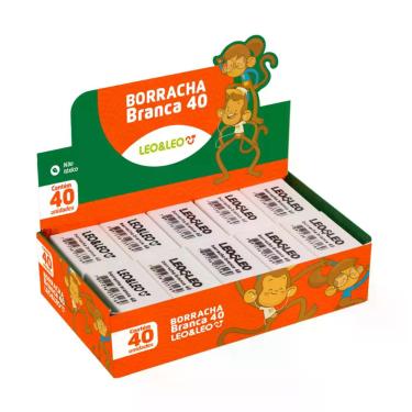 Imagem de Borracha Branca Caixa com 40 unidades Leo&Leo Leonora - 4419