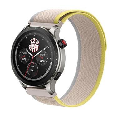 Imagem de Pulseira de Nylon Auto Aderente 22mm marca 123smart Compativel com GTR 4 A2166 Stratos 3 A1929 Stratos 2 2s GTR 3 PRO A2040 GTR 3 A1971 GTR 2e A2023 GTR 2 A1952 GTR 47mm A1902 Pace a1612