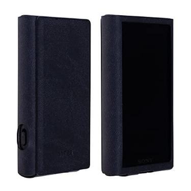 Imagem de MITER CASE Compatível com Sony Walkman NW-A307 A306 A303 A300, capa feita à mão para a série A300 (preto)