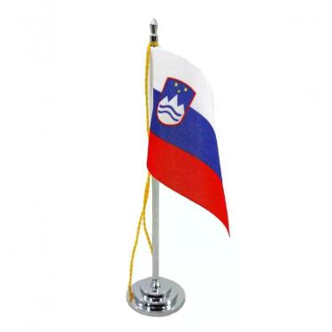 Imagem de Mini Bandeira De Mesa Eslovênia 15 Cm Poliéster