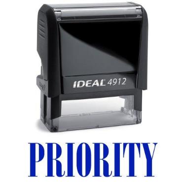 Imagem de Carimbo de borracha autotintante Priority Blue Office
