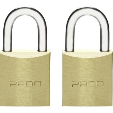 Imagem de CADEADO SM 2 LT-20MM 4 CHAVES IGUAIS, Pado, 51005513, Dourado