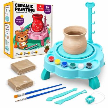 Imagem de Brinquedo Máquina de Modelar Cerâmica e Pintura Artesanato Infantil Ki
