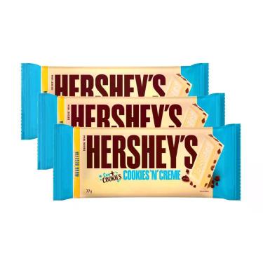 Imagem de Kit 3 Chocolate Hershey's Cookies 'N' Creme 77g