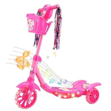 Imagem de Patinete Rosa Infantil Que Promove Diversão - Toy King