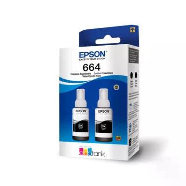 Imagem de Kit 2 Tinta Impressora Epson 664 L110 Ao L1300 - Preto