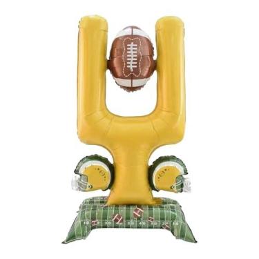 Imagem de Fancyes Decoração de festa de futebol: traves de gol infláveis, balão, cenário para aniversário de adultos, atividades internas e externas, eventos e