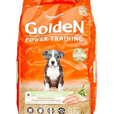 Imagem de Ração Golden Power Training Filhote para Cães Sabor Frango e Arroz, 15kg Premier Pet Para Todas Grande Filhotes,