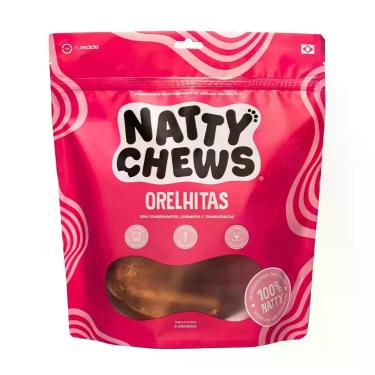 Imagem de Mordedor Orelha Suína Natural Desidratada Orelhitas Natty Chews Para C