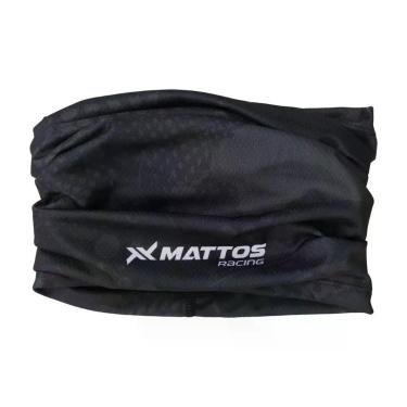 Imagem de Bandana Mattos Racing Poliéster Preto Proteção UV25+ sem Gênero