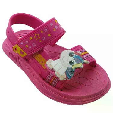 Imagem de Sandália Infantil Feminina Papete Danper Rosa Pink Menina, Rosa, 17/18