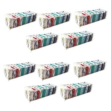 Imagem de kit com 10 colmeias tamanho P para peças de roupas pequenas, calcinhas - Organizamais