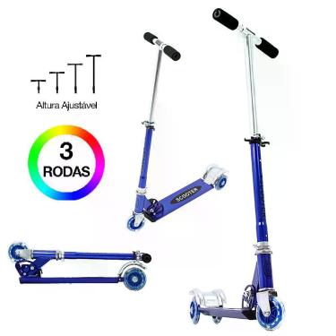 Imagem de Patinete Infantil Meninos de Três Rodas Azul Dm Radical - DM Toys