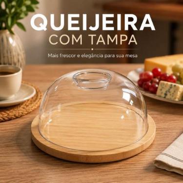 Imagem de Queijeira FWB com Tampa Transparente e Base de Bambu para Mesa Posta C