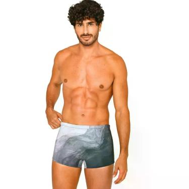 Imagem de Sunga Boxer Praia Estampada Adulto Lupo 28976-014, Petróleo, M