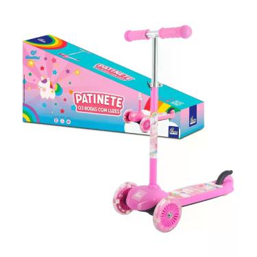 Imagem de Patinete Infantil 3 Rodas Unicórnio com Luz Fenix - PTA-02U - Fenix Br