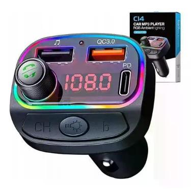 Imagem de Transmissor Fm Pendrive Bluetooth Adaptador Carro Carregador - Rhos