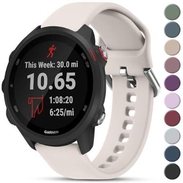 Imagem de Meliya Pulseira Garmin Forerunner 55, Forerunner 245, Garmin Forerunner 645/645 Music, pulseira de substituição de 20 mm para Garmin Forerunner 55, Forerunner 245/245 Music, Forerunner645/645 Music