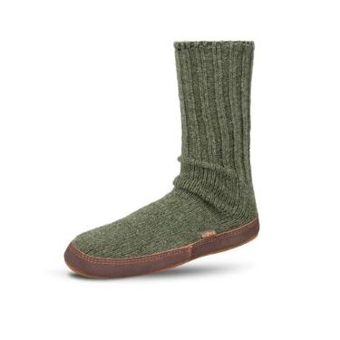 Imagem de Acorn Meias masculinas e femininas originais – Almofada de nuvem, lã ragg, absorção de umidade, sola de camurça, Olive Coast, 9.5-10.5 Women/7.5-8.5 Men