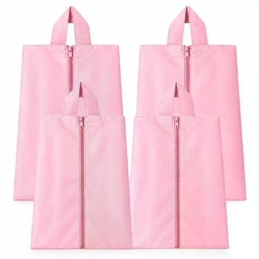 Imagem de 4 Bolsa Porta Sapato Viagem Nécessaire Tenis Calçado Roupa Mochila Ros