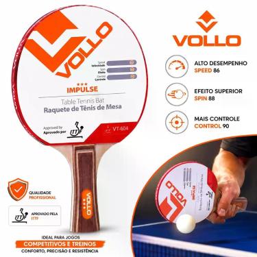 Imagem de Raquete de Tênis de Mesa Impact 1000 Vollo para Ping Pong Treinos e Co