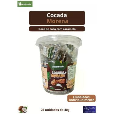 Imagem de Cocada Morena Cremosa Granfrutalle Pote com 26 unidades de 40g Embalad