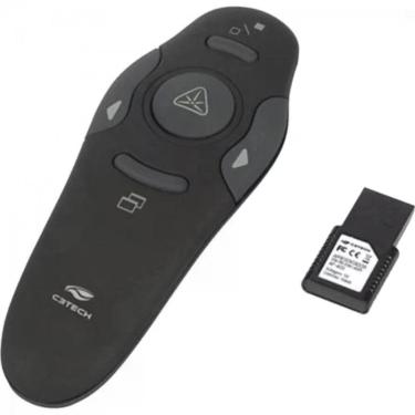 Imagem de Apresentador Wireless AP-400 Conexão 2.4GHz Alcance 15M Laser Pointer Preto C3tech