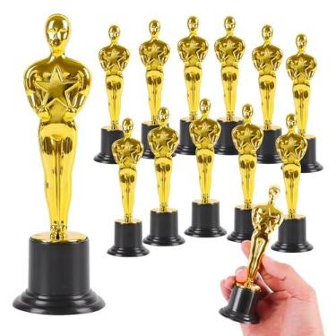 Imagem de LOKIPA Pacote com 12 troféus de prêmio de ouro, estátuas de prêmio de 15 cm para prêmio escolar, prêmio de jogo, prêmio de festa e presente de agradecimento