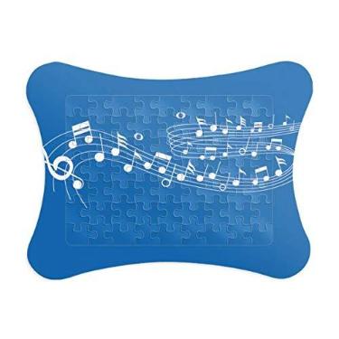 Imagem de Moldura de quebra-cabeça Blue Flappg Music 5-le Staff Jogo de cartas Casa