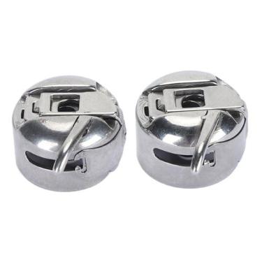 Imagem de Máquina de costura caixa de bobina de bobina aço inoxidável substituto Shell 2pcs Conjunto para máquinas de costura em casa acessórios confiáveis duráveis