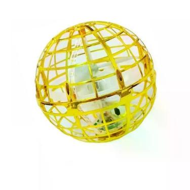 Imagem de Bola Spinner Voadora Led Divertido Colorido - Amarelo - SMART TECH