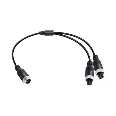 Imagem de Cabo De Extensão Y-Splitter De Alimentação M12 4 Pinos Para Câmera CCT