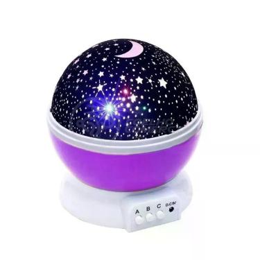 Imagem de Luminária Projetor Abajur Estrelas Galáxia Universo Moderno Céu Roxo Presente Para Namorados