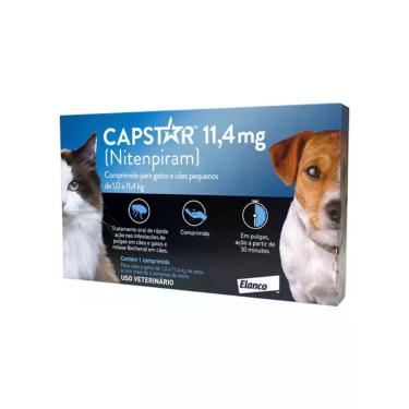 Imagem de Capstar 11,4mg Caixa 6 comprimidos Cães e Gatos até 11kg - elanco