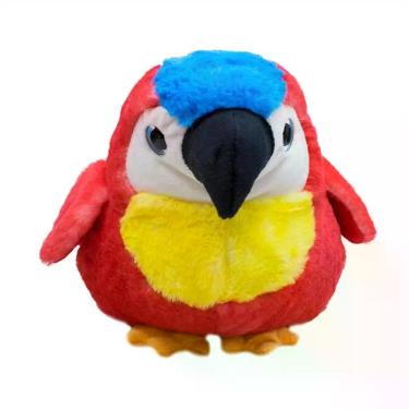 Imagem de Pássaro Ave Arara Vermelha 22 Cm - Pelúcia
