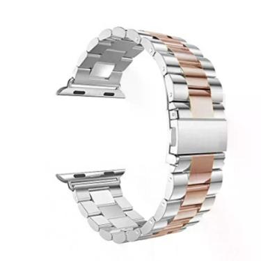 Imagem de Pulseira Aço Smartwatch 3 Elos Relogio Smartband